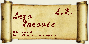 Lazo Marović vizit kartica